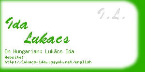 ida lukacs business card