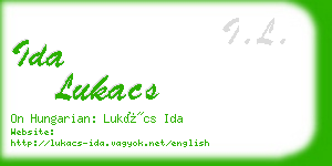 ida lukacs business card